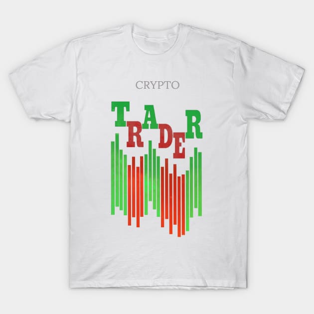 CRYPTO TRADER (CLEAN) / WHITE T-Shirt by Bluespider